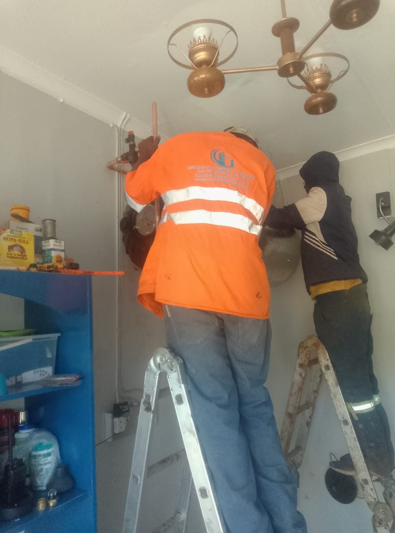 Technician using inspection camera equipment
