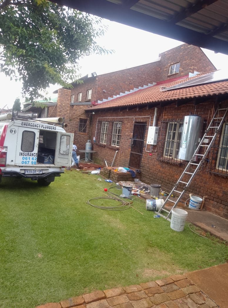 MasterP Plumbers branded vehicle at a customer's home